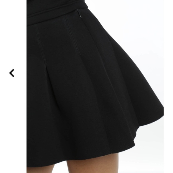 ALEXANDER WANG Black Neoprene Box Pleated Short Length Mini Skirt Small - Picture 5 of 15